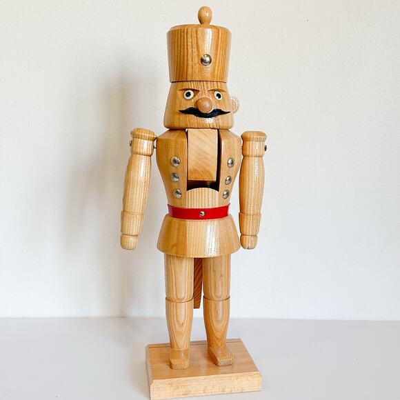 Vintage Erzgebirge Natural Wood German Nutcracker